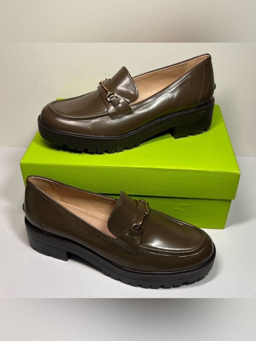 Sam Edelman Tully Chunky Lug Sole Almond Toe Loafers